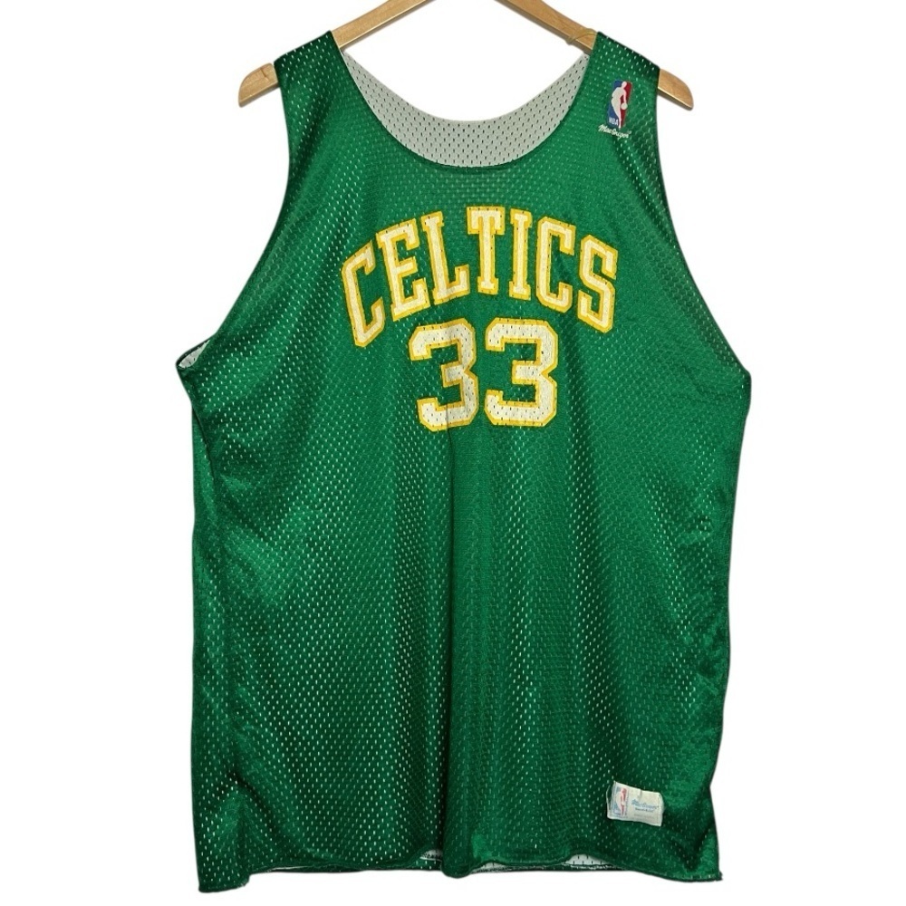 Vintage 80’s Sand Knit NBA Boston Celtics Basketball Jersey #33 Size XL